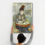 Vincent van Gogh's Agostina Segatori Sitting in the Café du Tambourin (1887–1888) | Glass Wall Art - Artdesigna