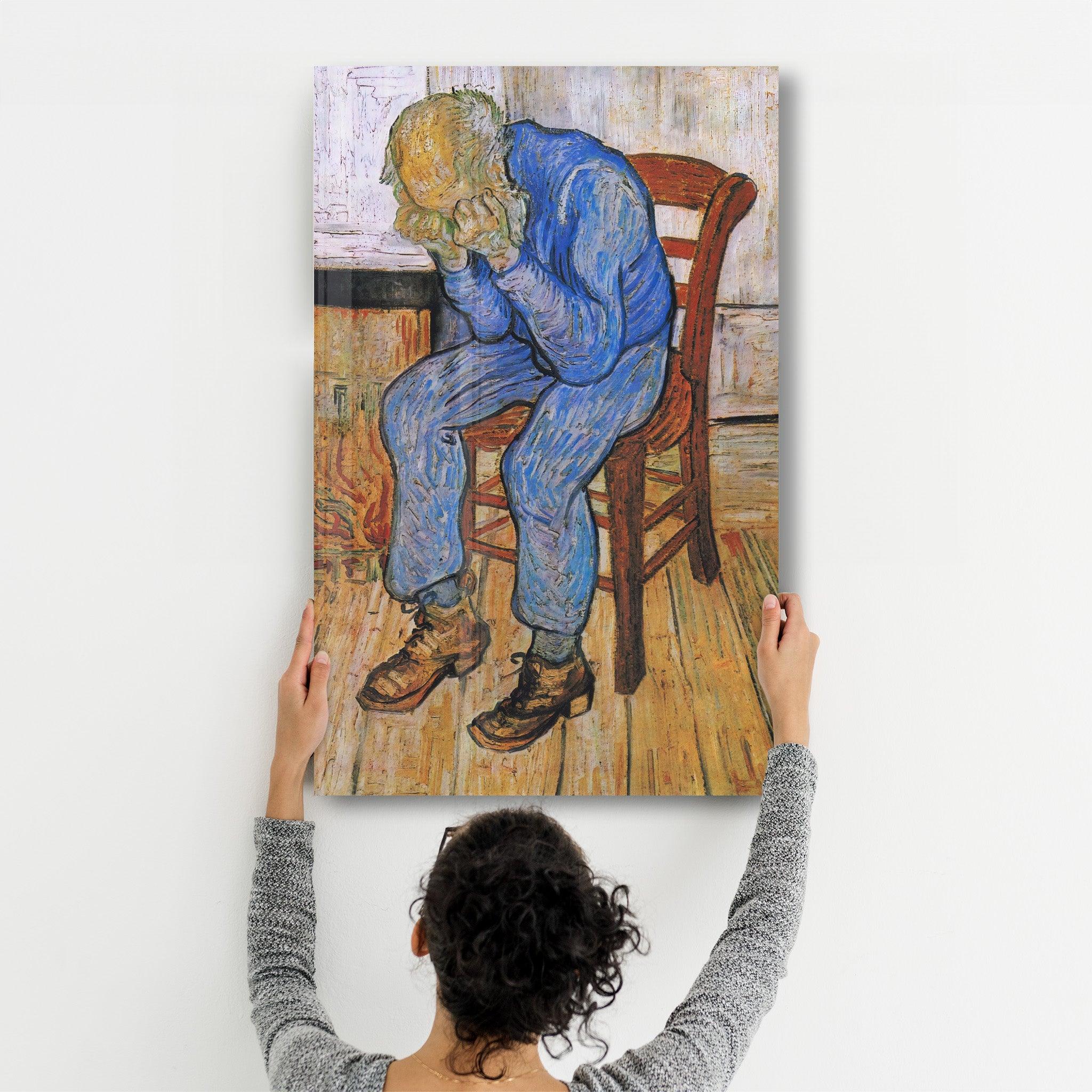 Vincent van Gogh's At Eternity's Gate (1890) | Glass Wall Art - Artdesigna