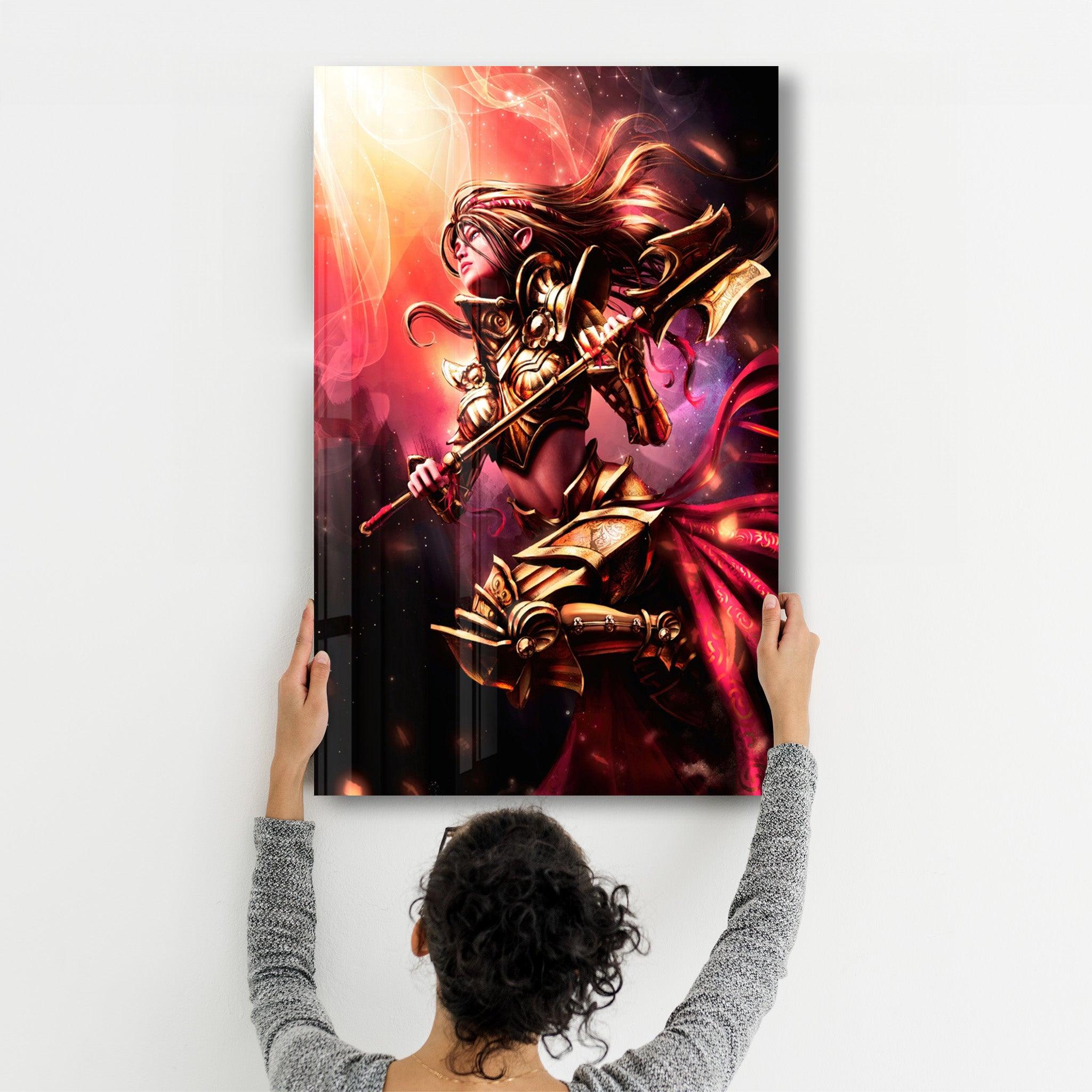 The Warrior | Glass Wall Art - Artdesigna