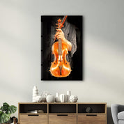 Violin | Glass Wall Art - Artdesigna