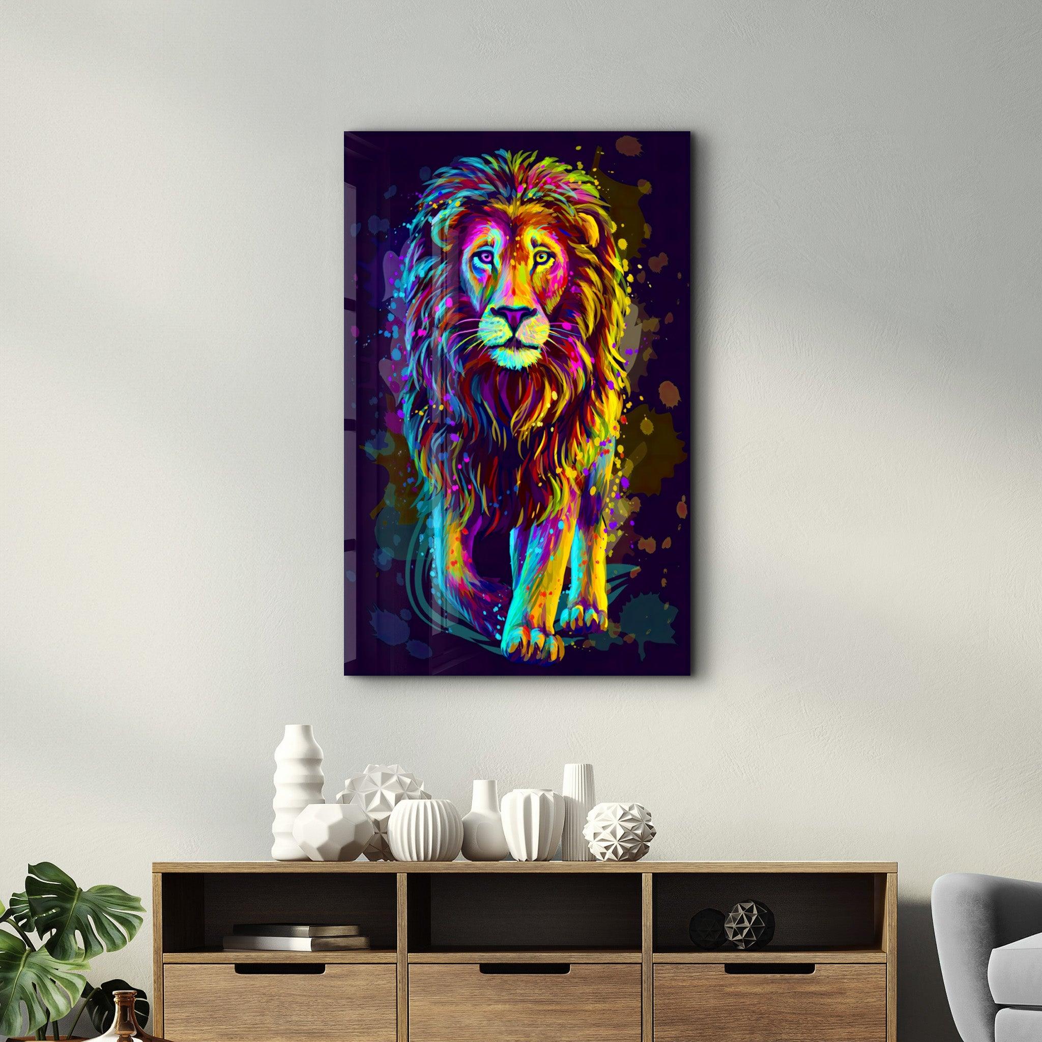 The King | Glass Wall Art - Artdesigna