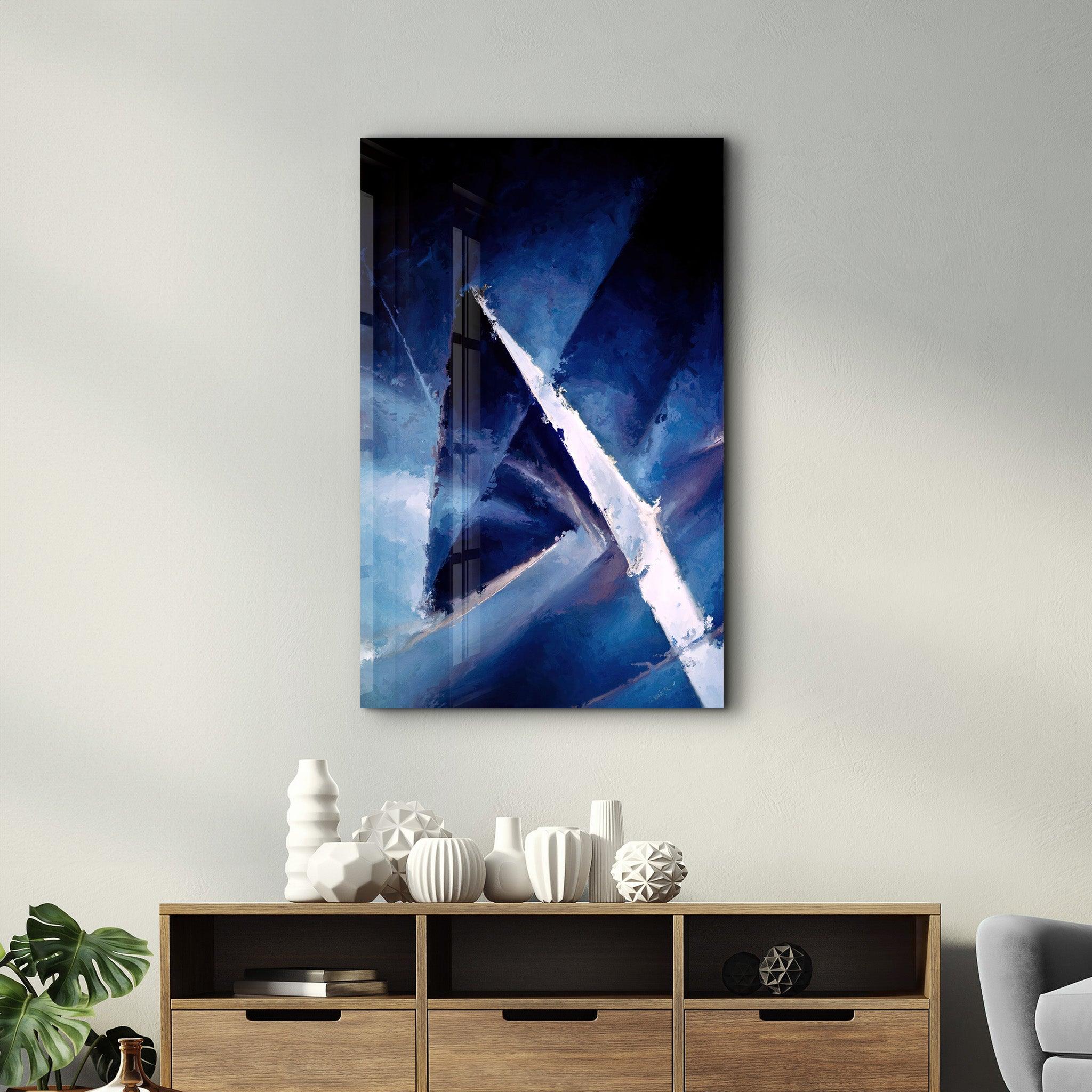 Fuzzy Ice | Glass Wall Art - Artdesigna