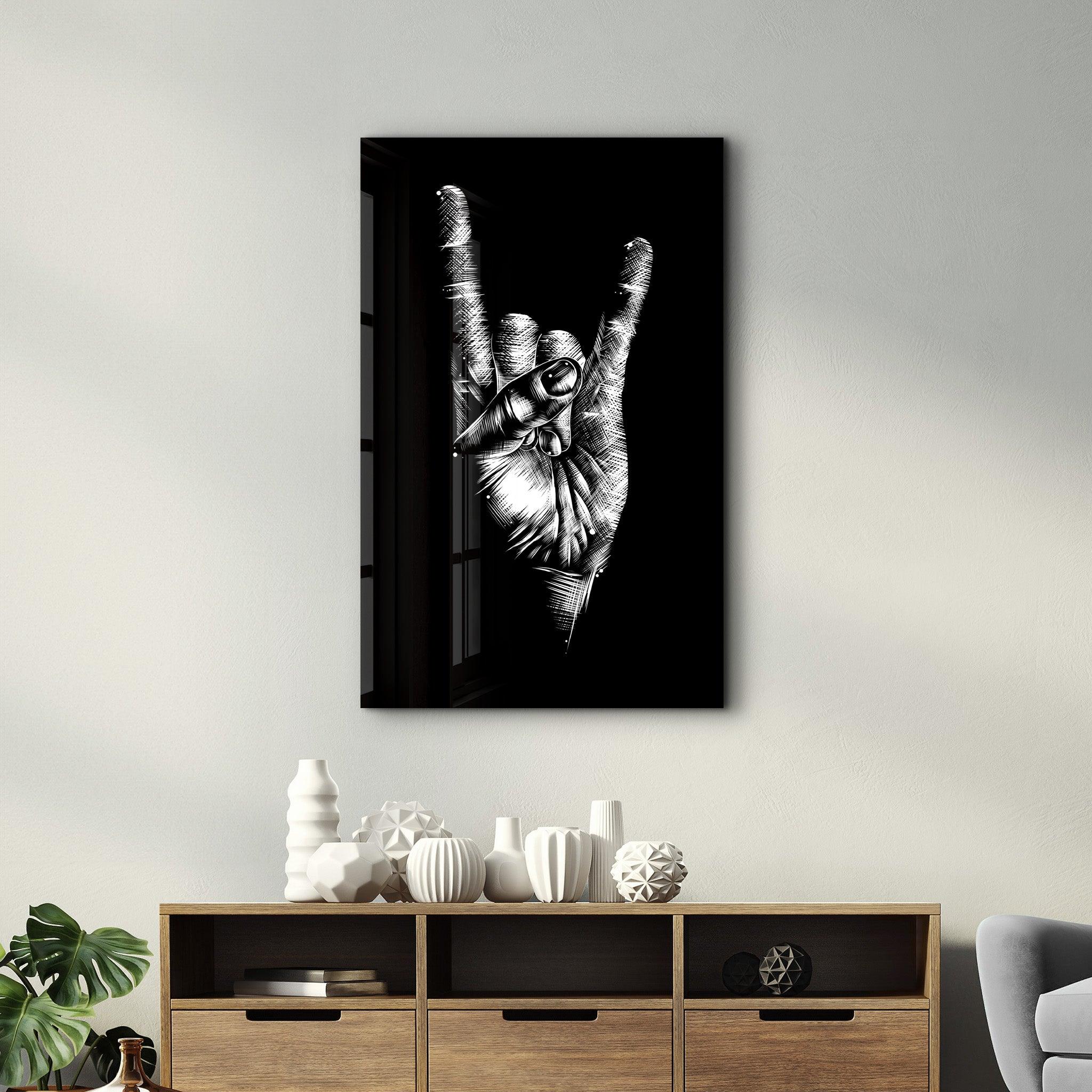 Forever Rock N Roll | Glass Wall Art - Artdesigna