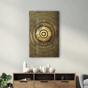 Gold Circle V3 | Glass Wall Art - Artdesigna