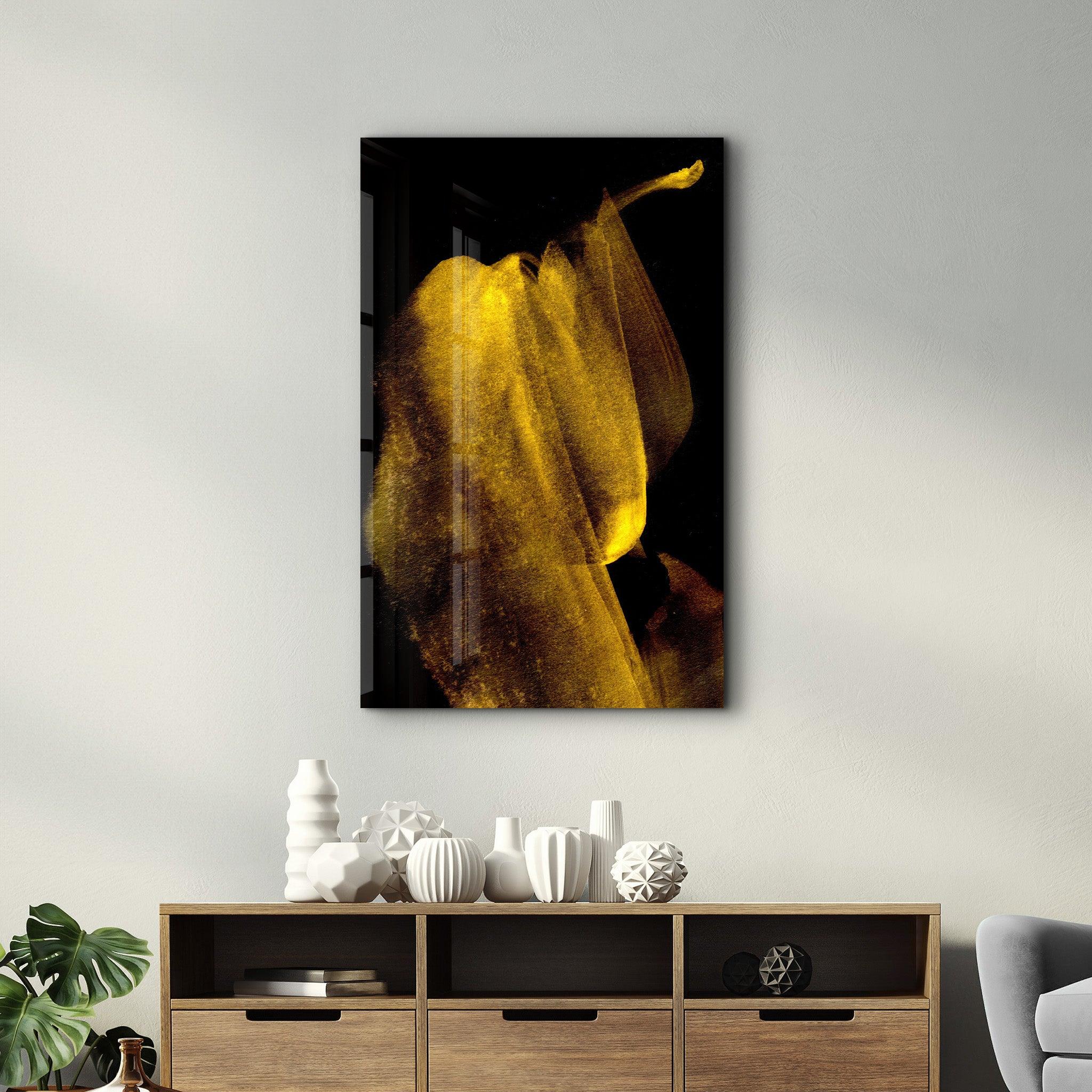 Golden Glow | Glass Wall Art - Artdesigna