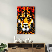 The Big Cat | Glass Wall Art - Artdesigna