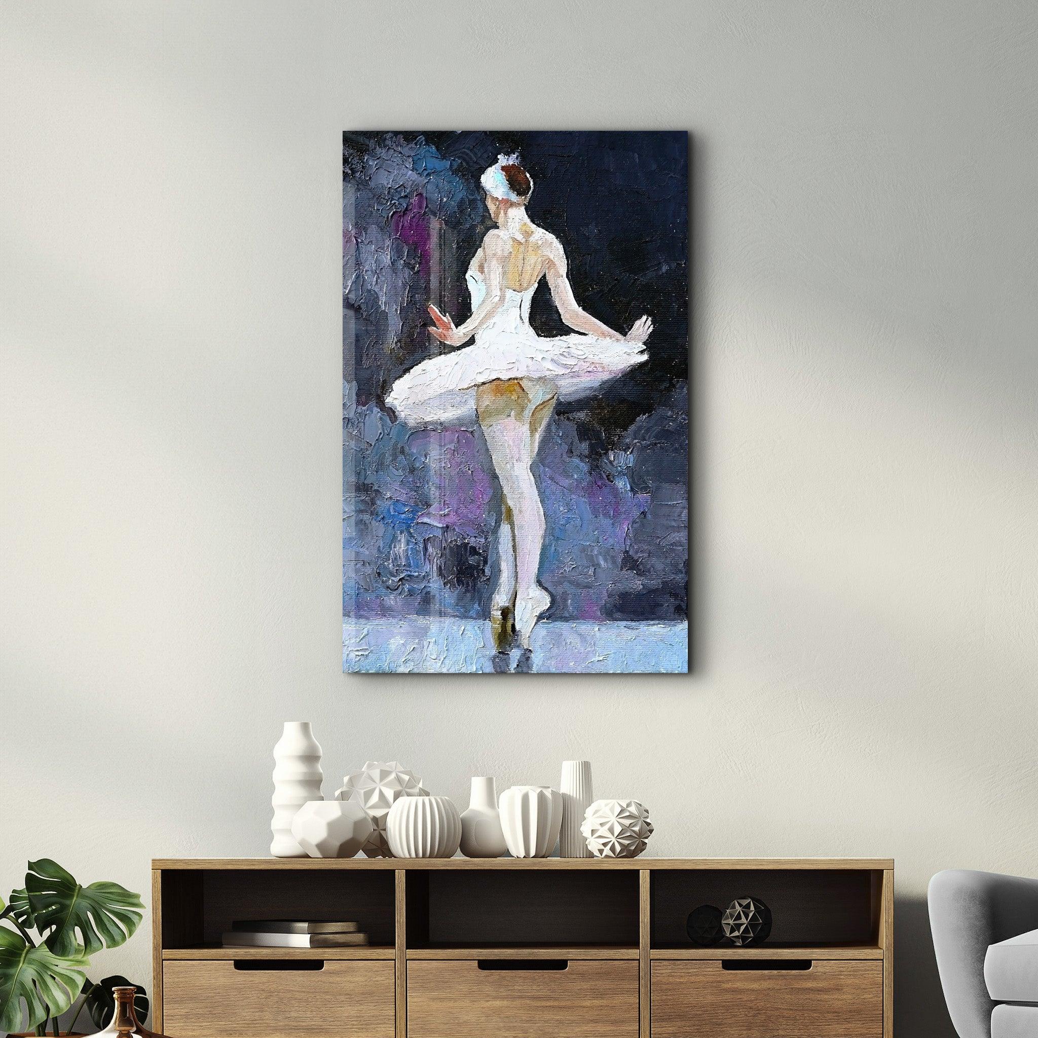 Ballerina | Glass Wall Art - Artdesigna