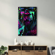 Neon Face | GLASS WALL ART - Artdesigna