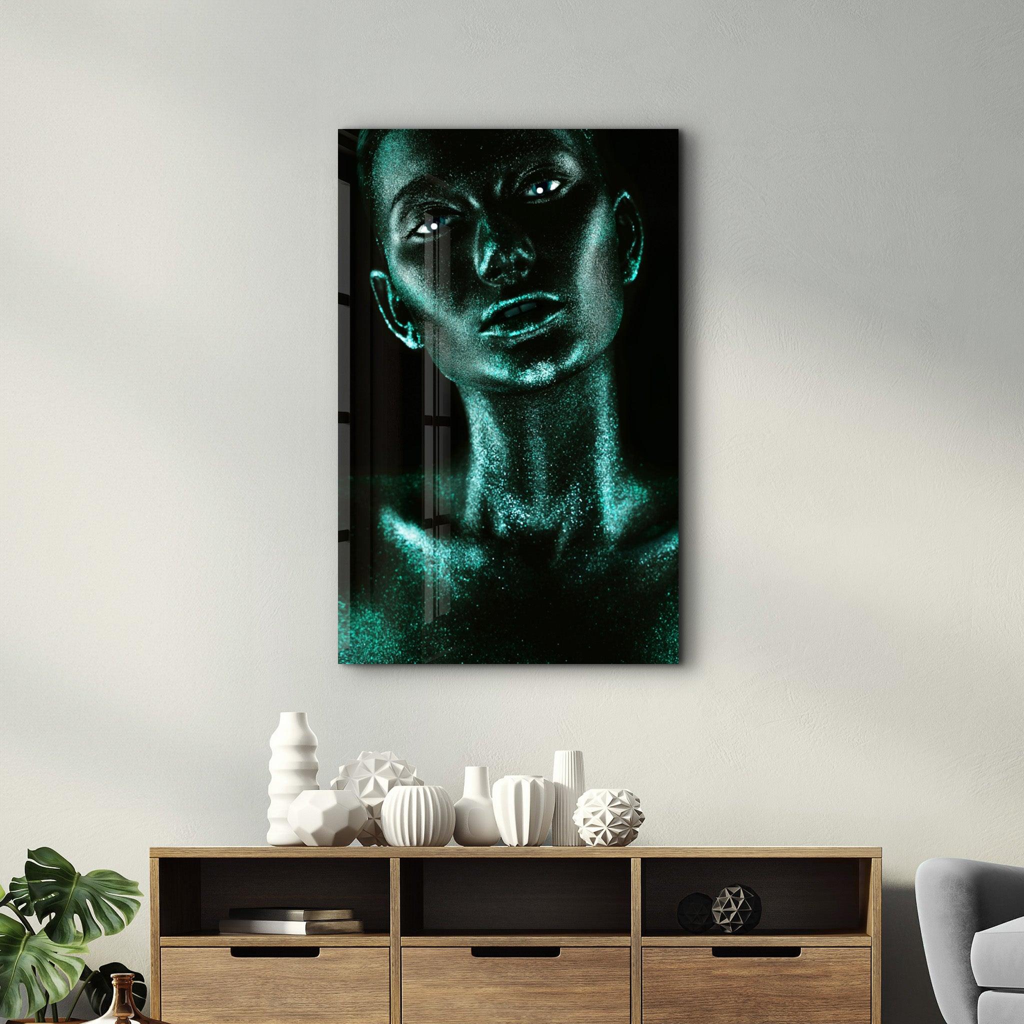 Triteia Green | Glass Wall Art - Artdesigna