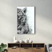 Tiger 6 | Glass Wall Art - Artdesigna