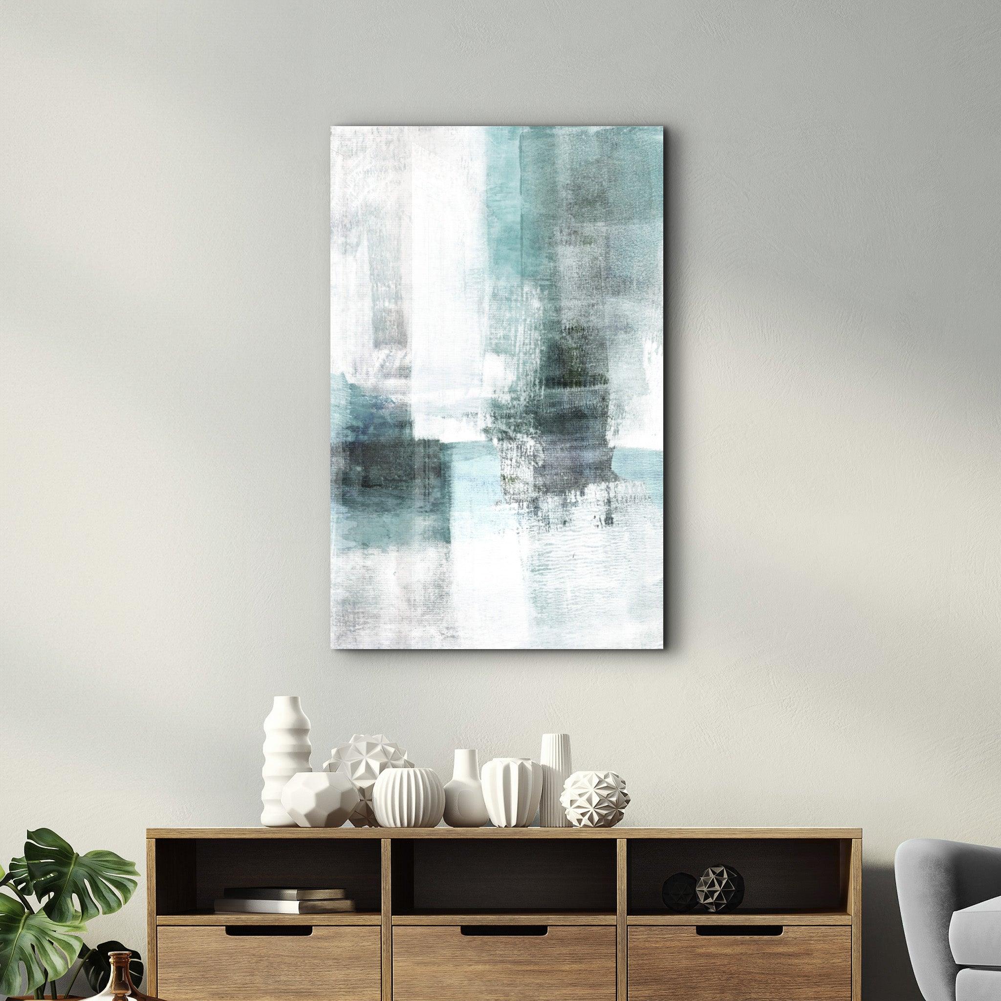 Textured Calm | Glass Wall Art - Artdesigna