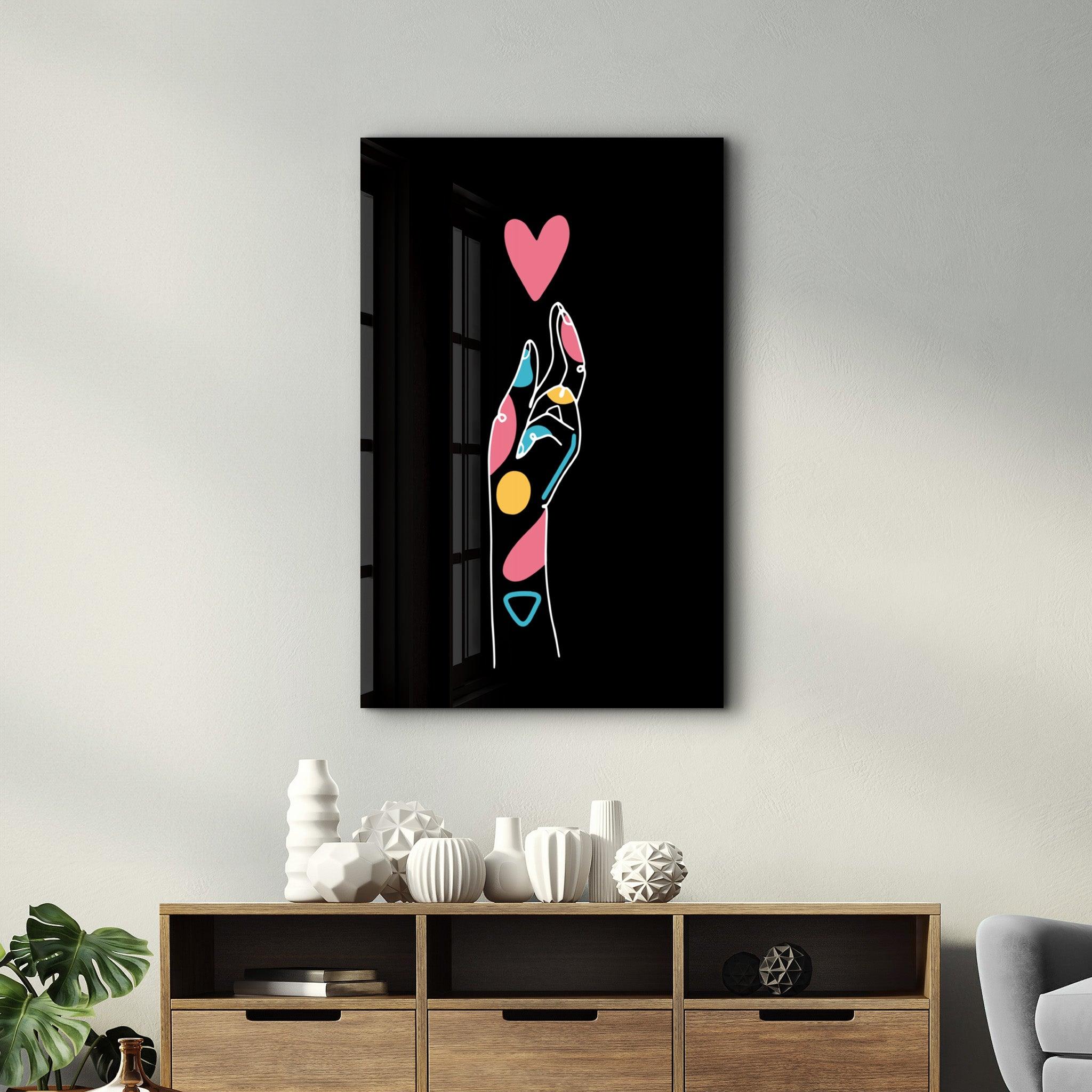 Modern Line Abstract V8 | Glass Wall Art - Artdesigna