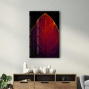 Leaf v2 | Glass Wall Art - Artdesigna