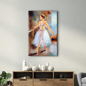 Ballerina Oil Painting | Glass Wall Art - Artdesigna