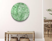 ・"Marble Stone - Green"・Rounded Glass Wall Art - ArtDesigna Glass Printing Wall Art