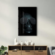 Black Skull | Glass Wall Art - Artdesigna