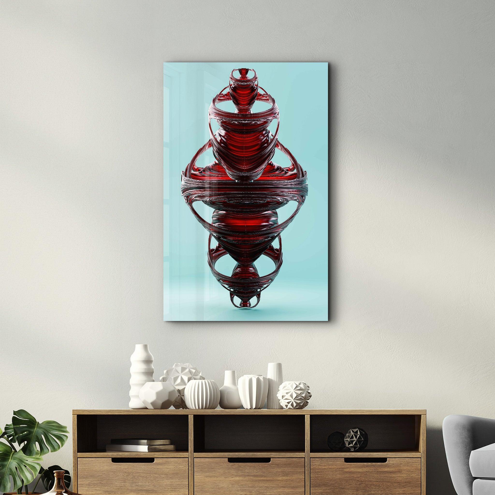 Abstract Modern Design V2 | Designer's Collection Glass Wall Art - Artdesigna