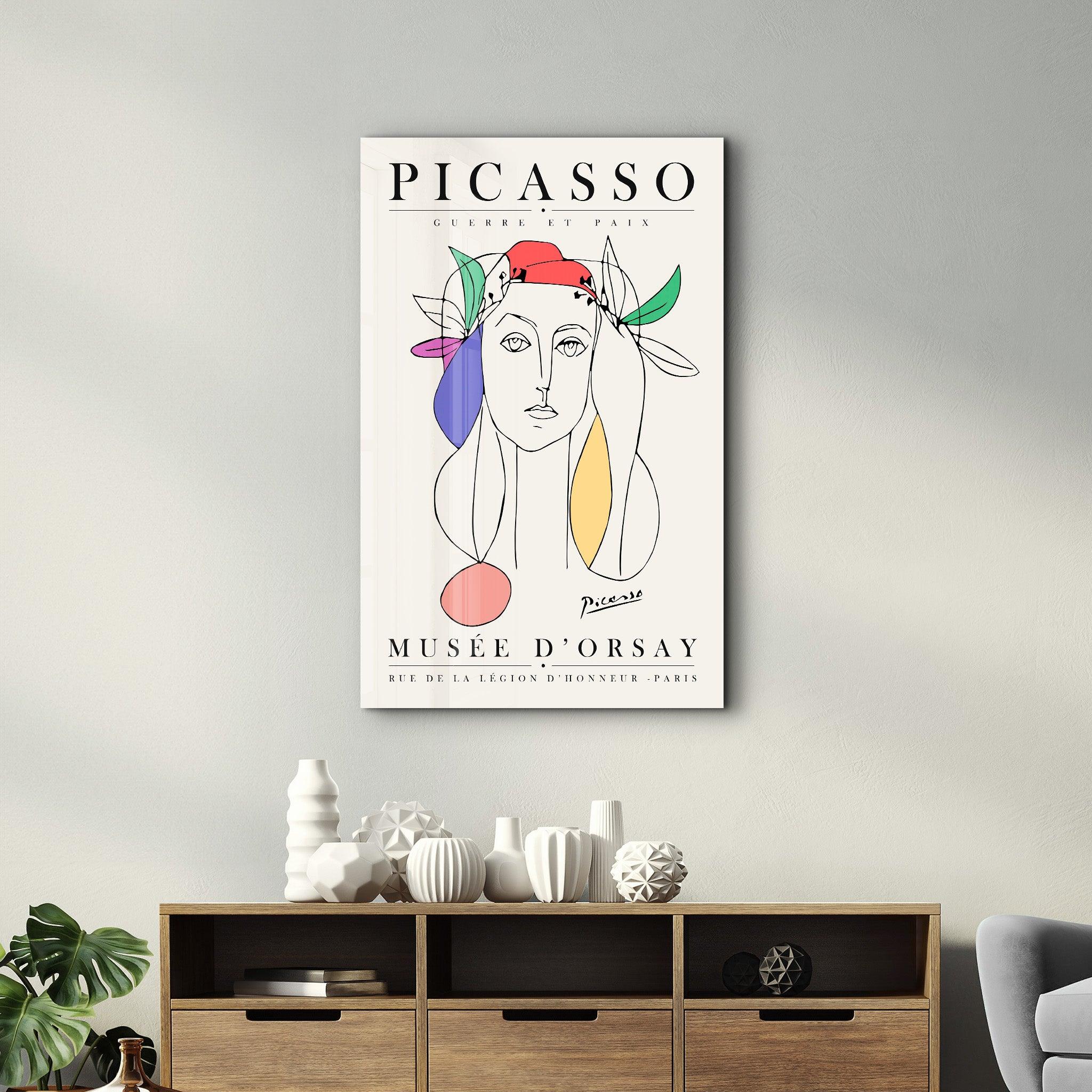 Pablo Picasso - Guerre Et Paix | Gallery Print Collection Glass Wall Art - Artdesigna