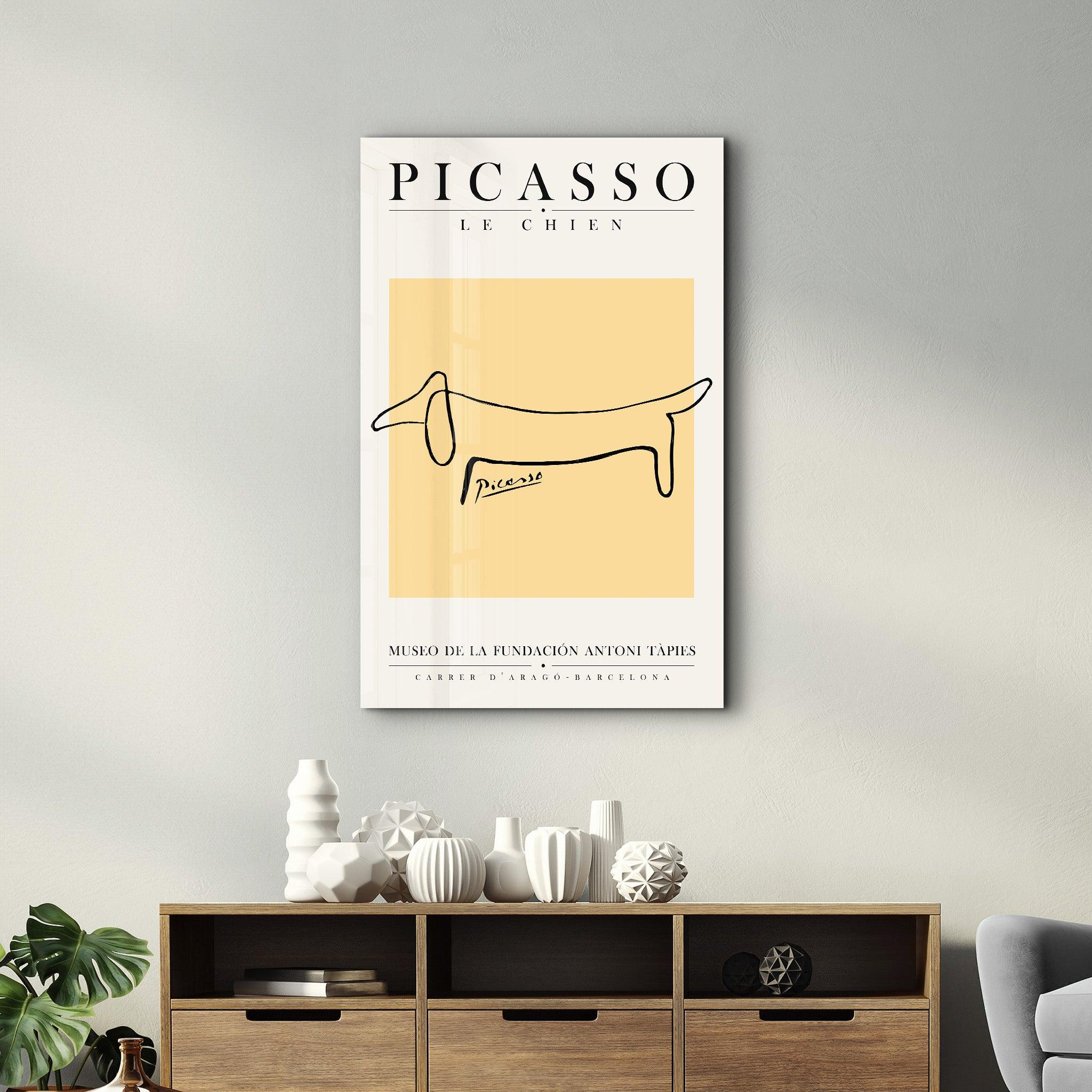 Pablo Picasso - Le Chien | Gallery Print Collection Glass Wall Art - Artdesigna