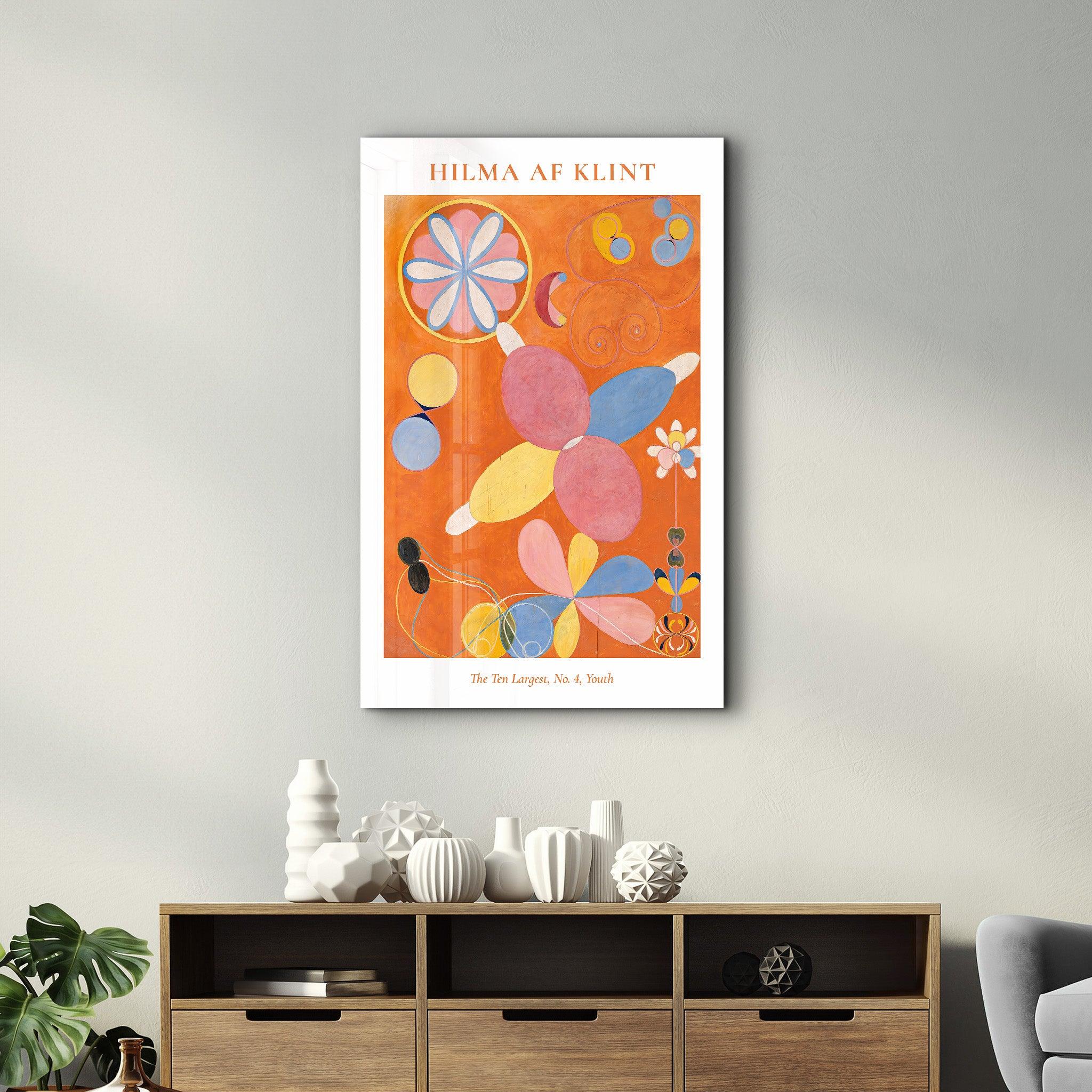 The Ten Largest No,4 Youth- Hilma Af Klint | Gallery Print Collection Glass Wall Art - Artdesigna