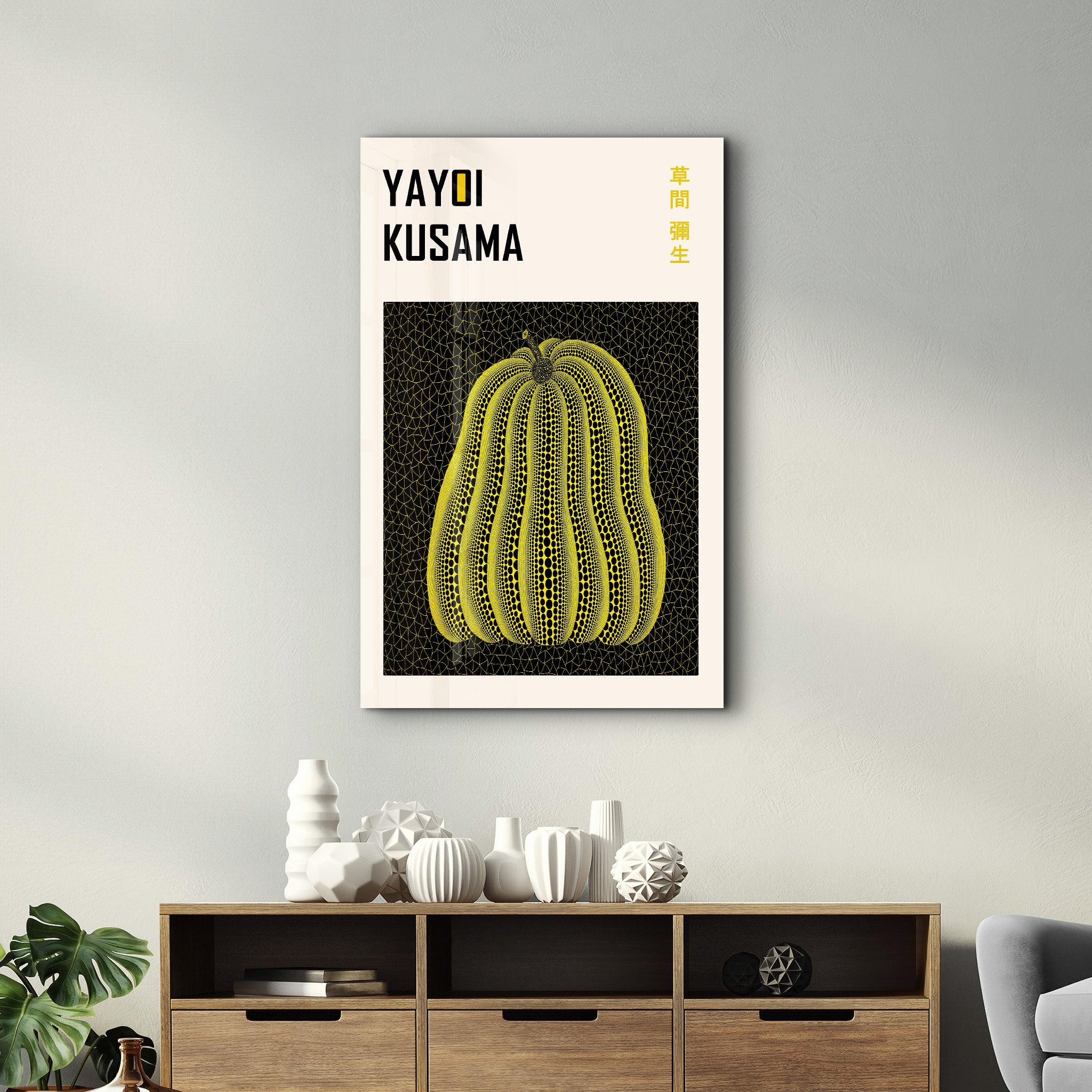 Yayoi Kusama - Pumpkin | Gallery Print Collection Glass Wall Art - Artdesigna