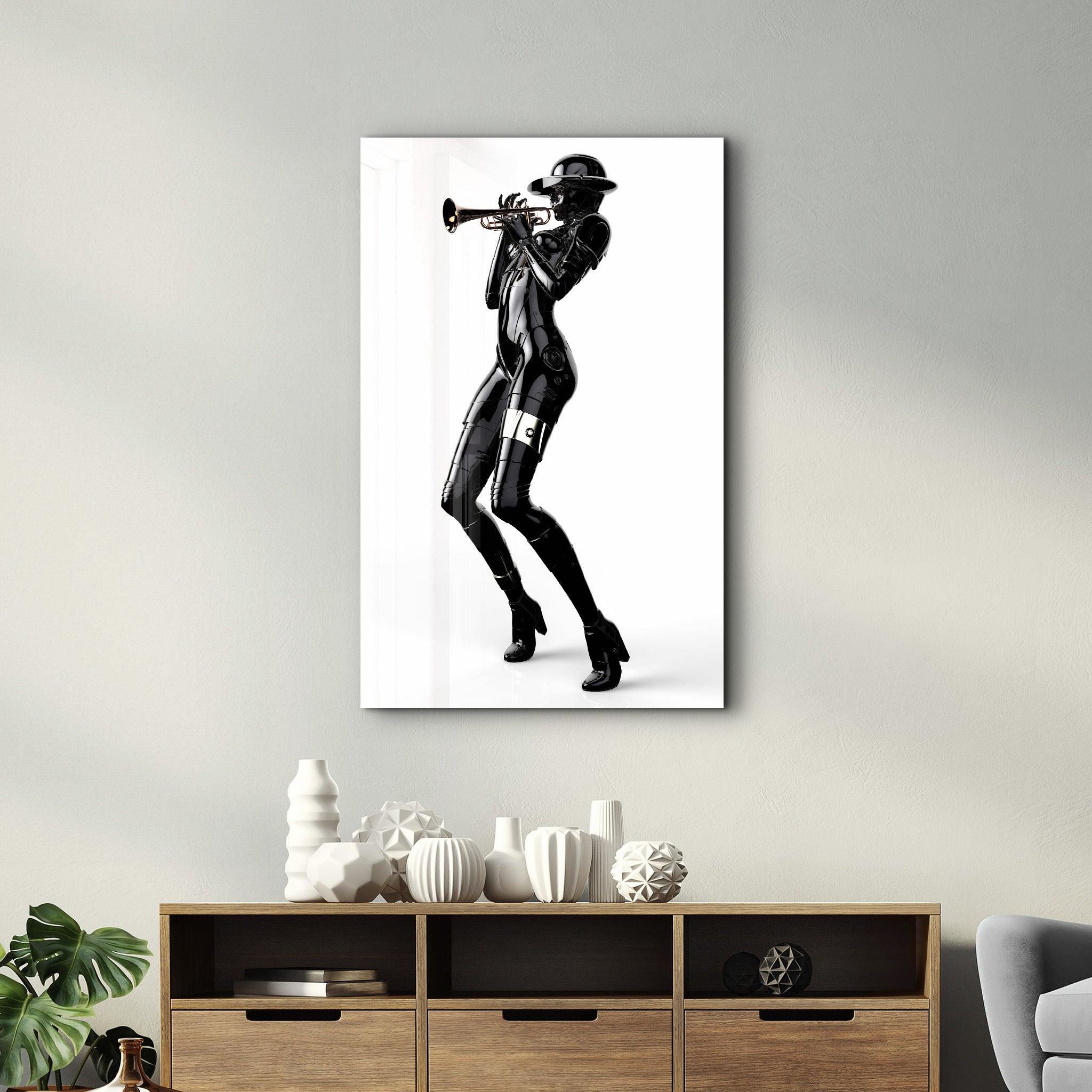 RoboGirlz4 | Designer's Collection Glass Wall Art - Artdesigna