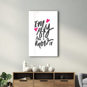 I'm Sexy and I Know it - White | Motivational Glass Wall Art - Artdesigna