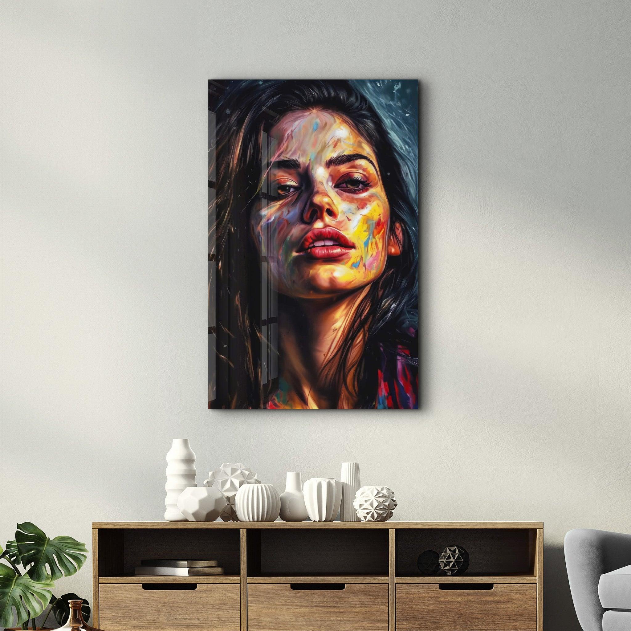 Beauty Oil Painting V1 | Designers Collection Glass Wall Art - Artdesigna