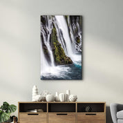 Burney Falls, California, USA | Glass Wall Art - Artdesigna