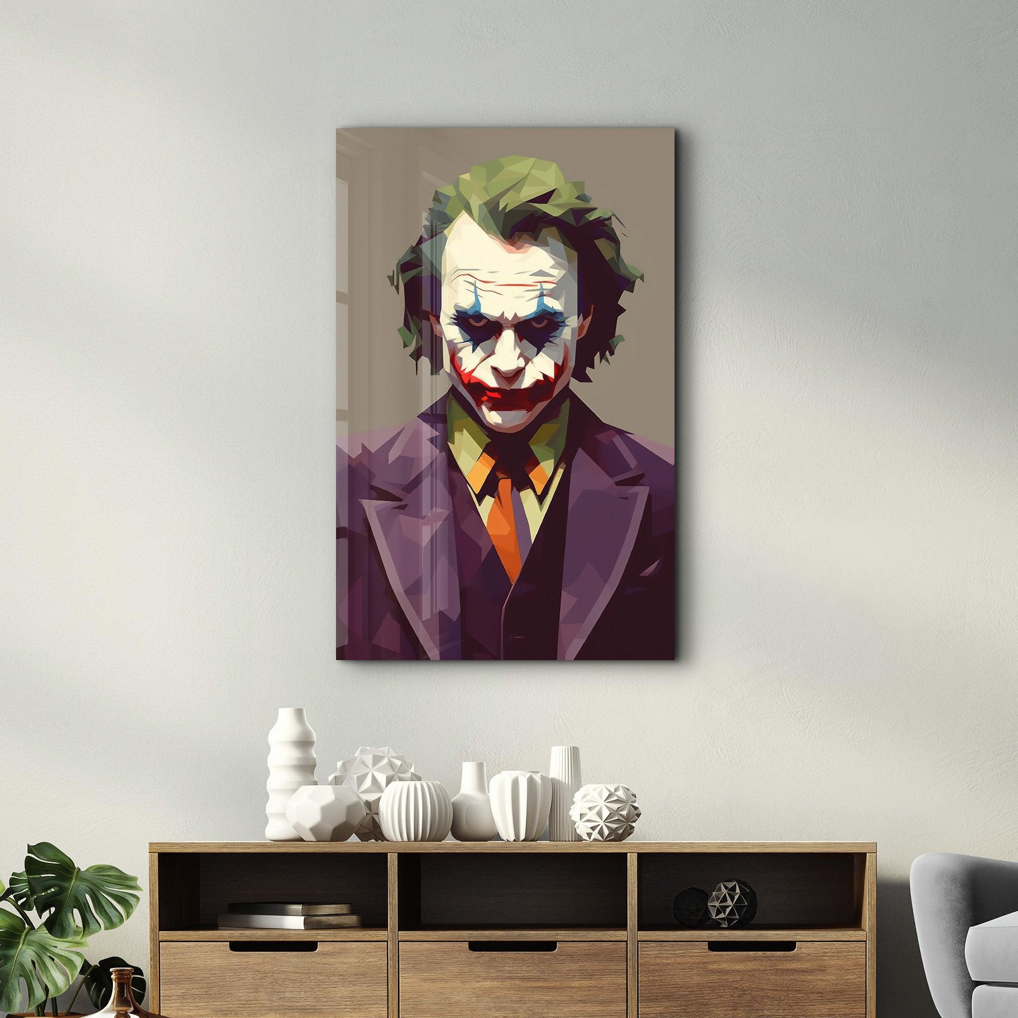 Joker Pixels | Designers Collection Glass Wall Art - Artdesigna