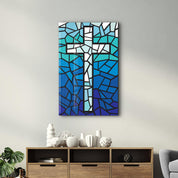 Cross | Designers Collection Glass Wall Art - Artdesigna