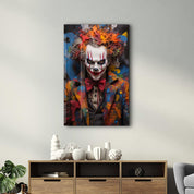 The Clown - Glass Wall Art - Artdesigna