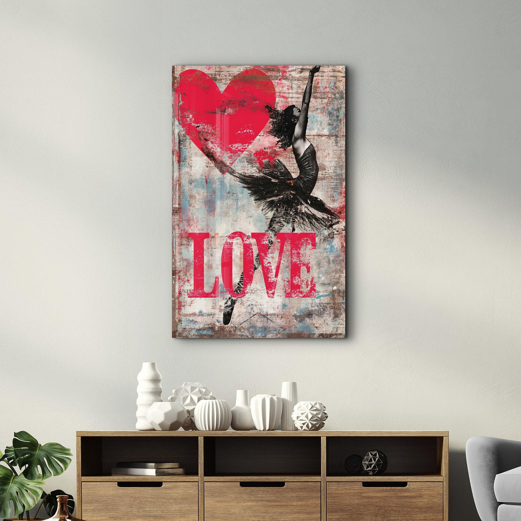 Love Banksy Style | Designers Collection Glass Wall Art - Artdesigna