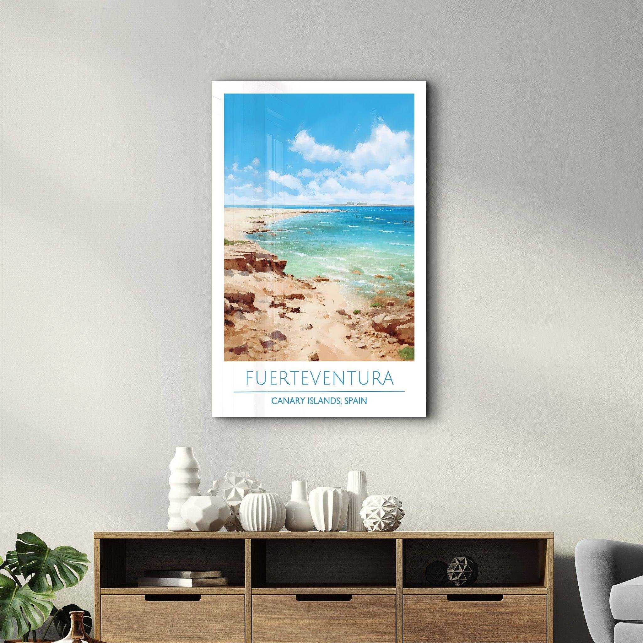 Fuerteventura-Canary Island Spain-Travel Posters | Glass Wall Art - Artdesigna