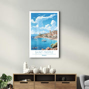 Saint-Tropez France-Travel Posters | Glass Wall Art - Artdesigna