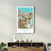 Alberobello Italy-Travel Posters | Glass Wall Art - Artdesigna