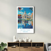 Reitro Park-Madrid Spain-Travel Posters | Glass Wall Art - Artdesigna