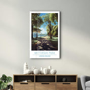 Battersea Park-London England-Travel Posters | Glass Wall Art - Artdesigna