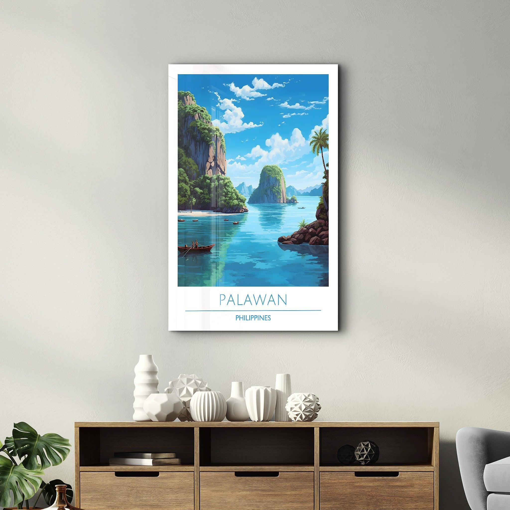 Palawan Philippines-Travel Posters | Glass Wall Art - Artdesigna