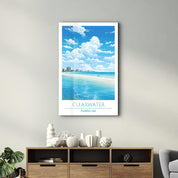 Clearwater-Florida USA-Travel Posters | Glass Wall Art - Artdesigna