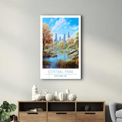 Central Park 1-New York USA-Travel Posters | Glass Wall Art - Artdesigna