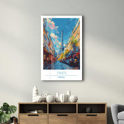 Paris France 1-Travel Posters | Glass Wall Art - Artdesigna