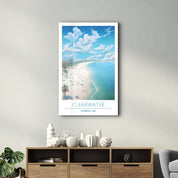 Clearwater-Florida USA-Travel Posters | Glass Wall Art - Artdesigna