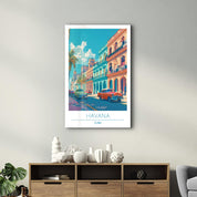 Havana Cuba-Travel Posters | Glass Wall Art - Artdesigna