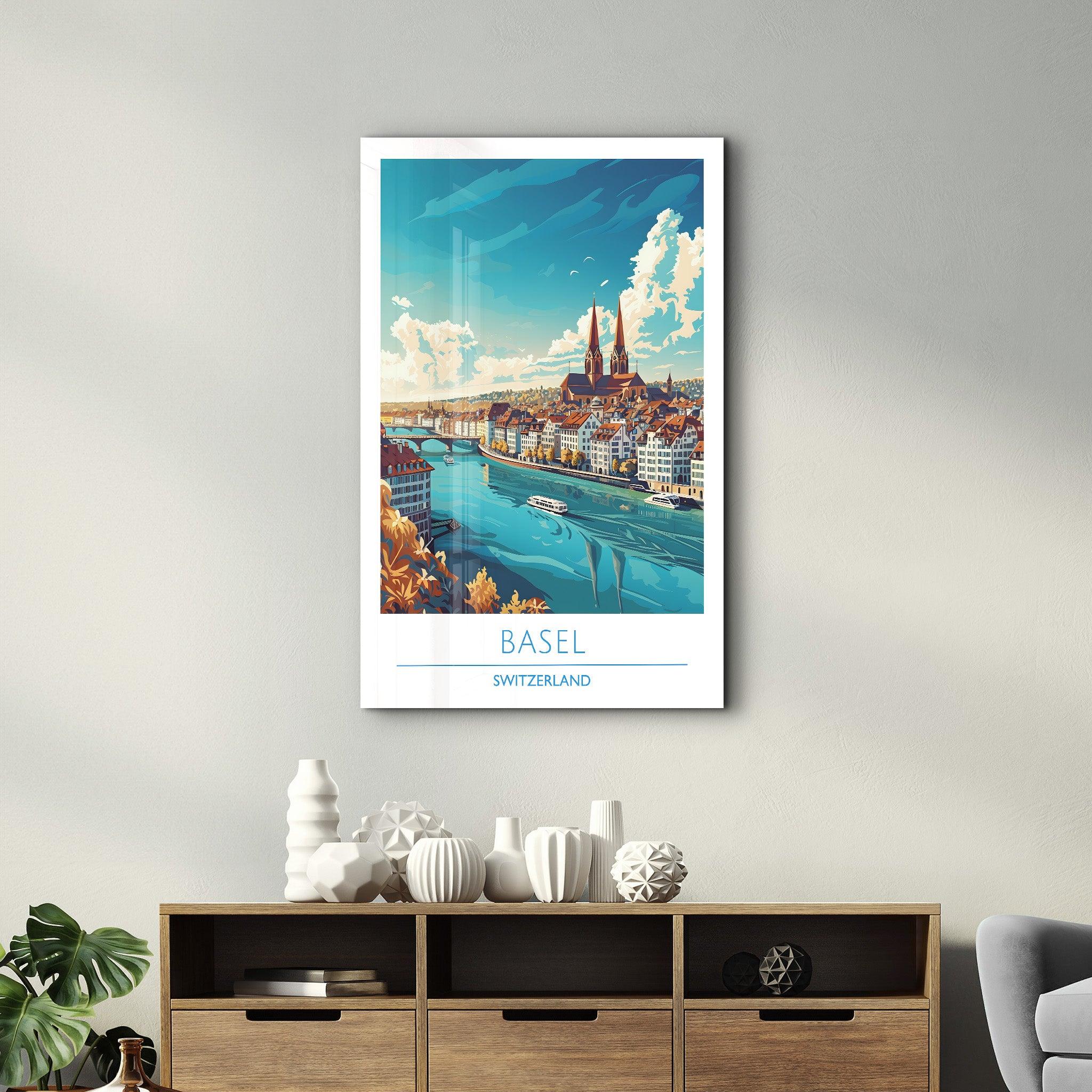 Basel Switzerland-Travel Posters | Glass Wall Art - Artdesigna