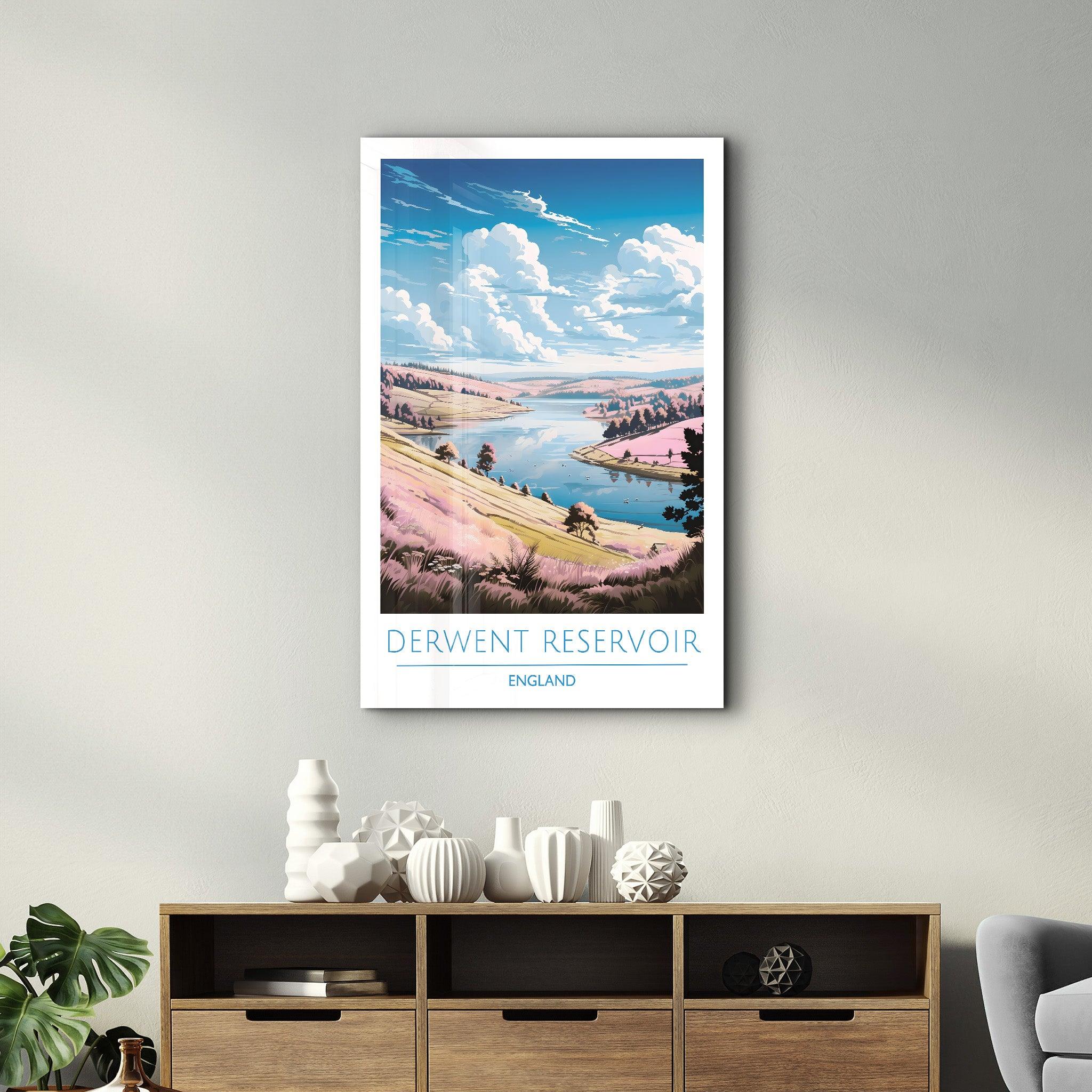 Derwent Reservoir England-Travel Posters | Glass Wall Art - Artdesigna