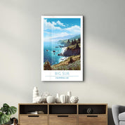 Big Sur 1-California USA-Travel Posters | Glass Wall Art - Artdesigna