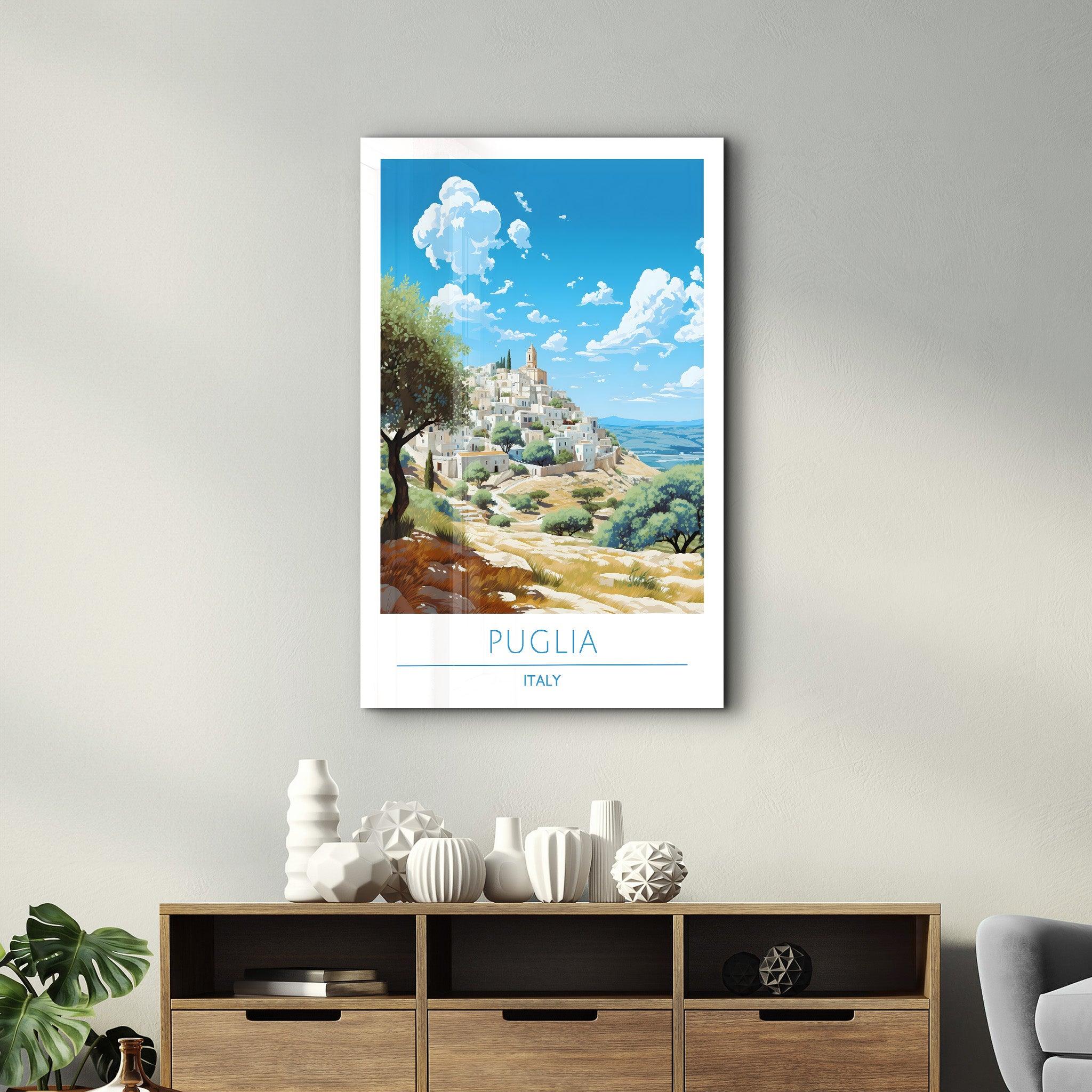 Puglia Italy-Travel Posters | Glass Wall Art - Artdesigna