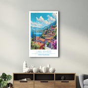 Lake Ohrid North Macedonia-Travel Posters | Glass Wall Art - Artdesigna