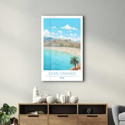 Gran Canaria Spain 2-Travel Posters | Glass Wall Art - Artdesigna